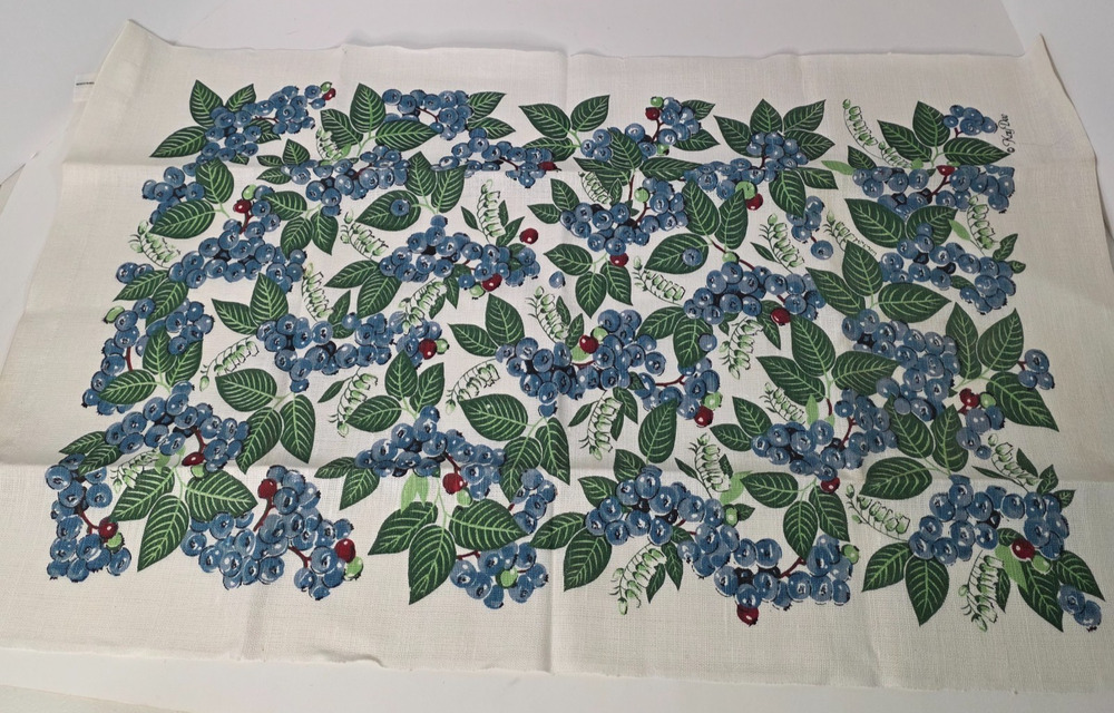 Kay Dee Designs Blueberry Linen Cotton Tea Towel 16x26 Poland USA